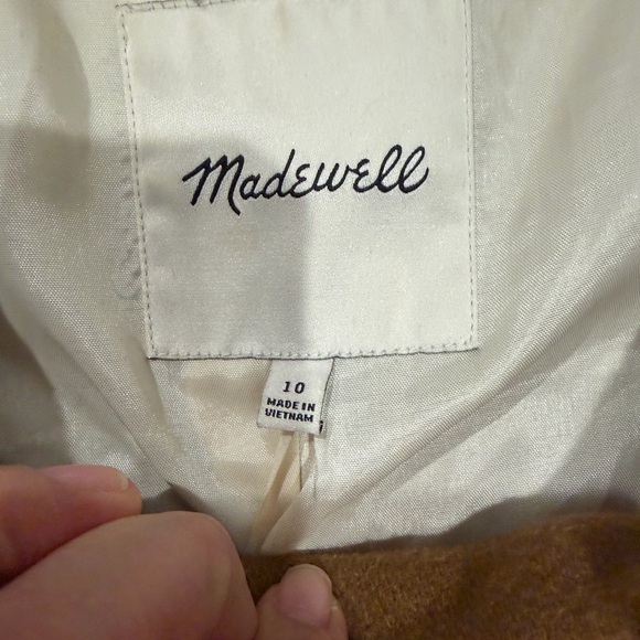 Madewell Classic Wool Blend Double-Breasted Coat - Size 10 - Picture 8 of 14